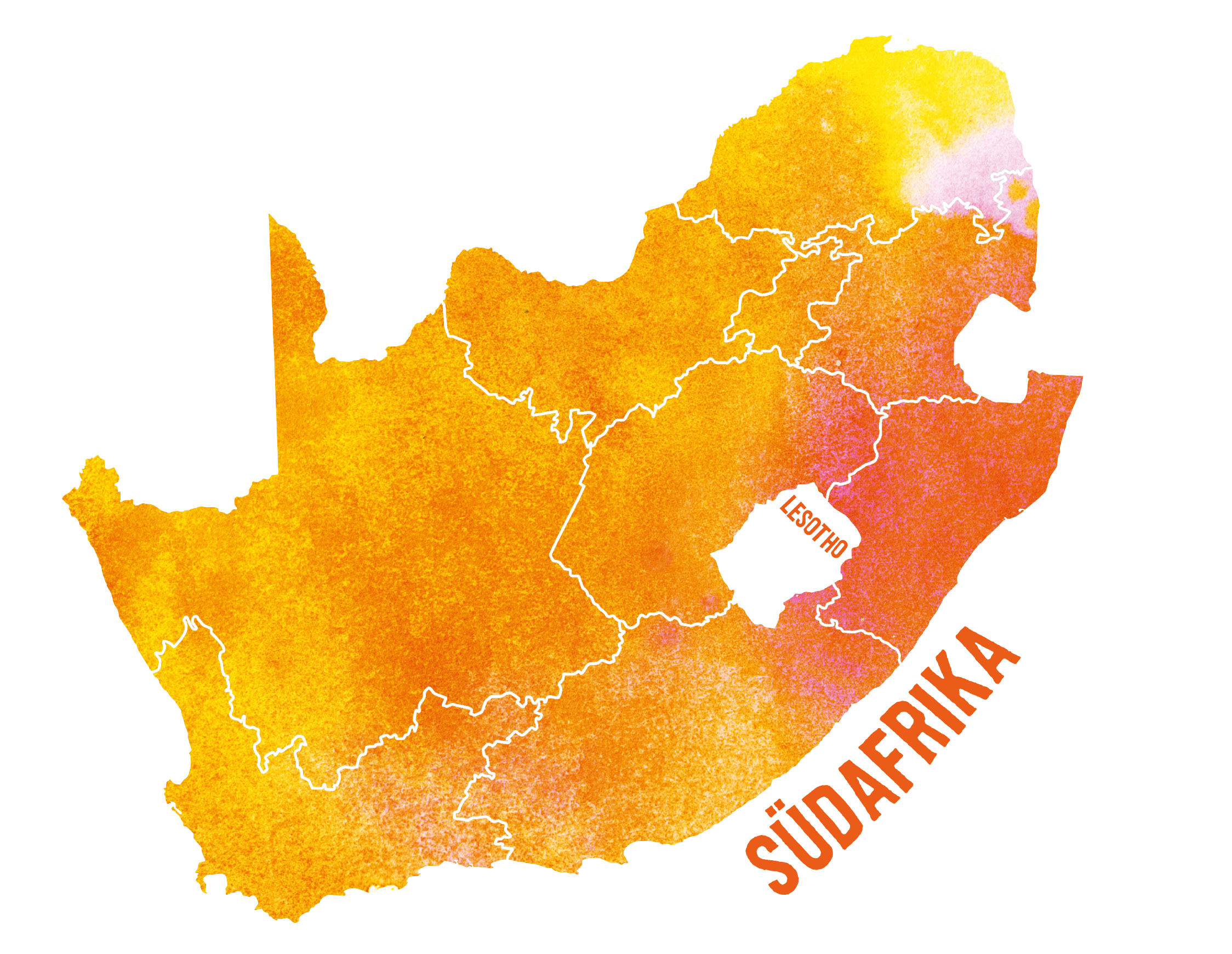 Map Suedafrika Lesotho