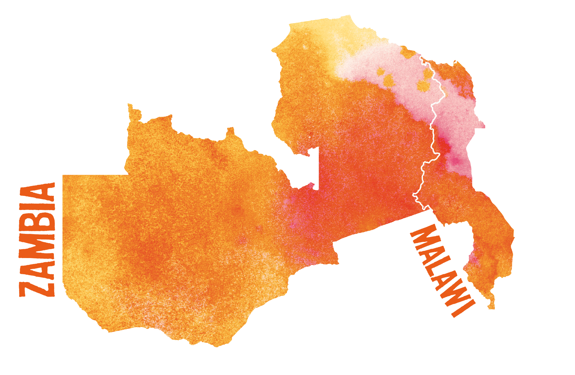 Map Zambia and Malawi