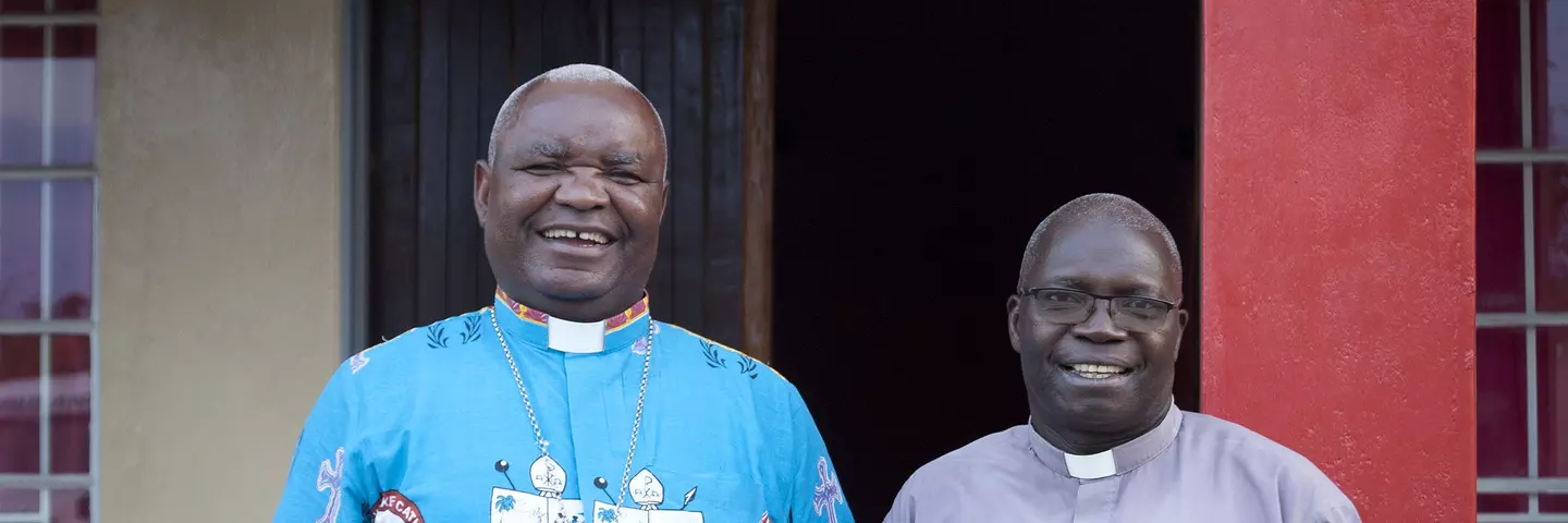 Bishop Martin and Father John Moyo, Umckaloabo Foundation project partners in Malawi