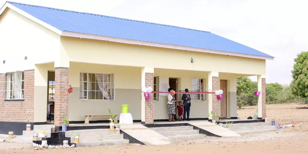 Verwaltungsgebäude der Sekundarschule in Kasantha, Malawi