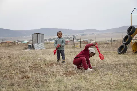 A daycare center in Eastern Cape, South Africa, before the Samara Foundation arranged for good equipment.