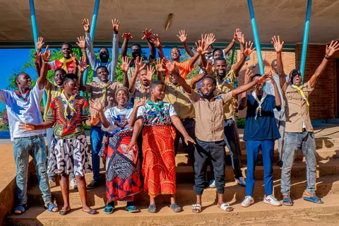 Group photo of the St. Peter Scouts in Malawi