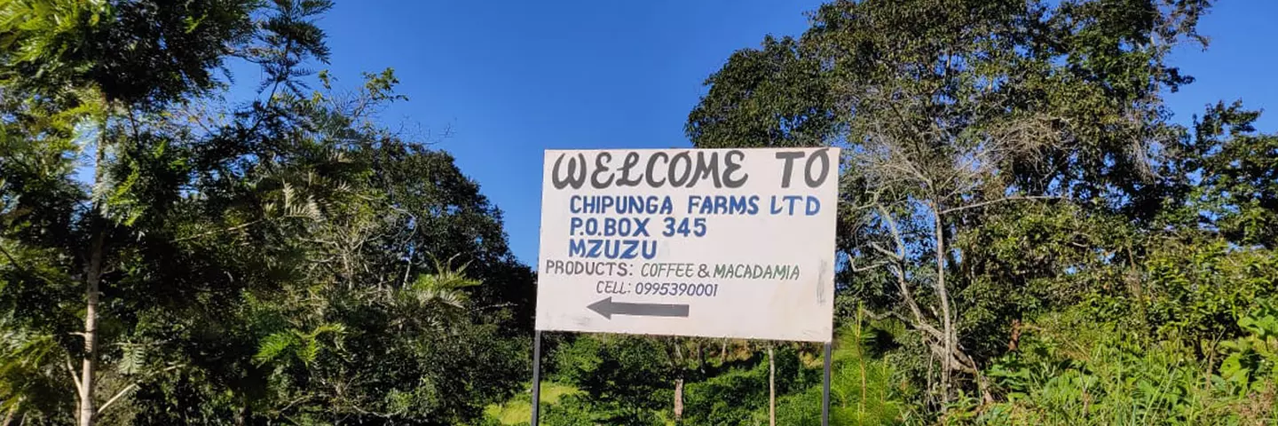 Schild der Chipunga Farm