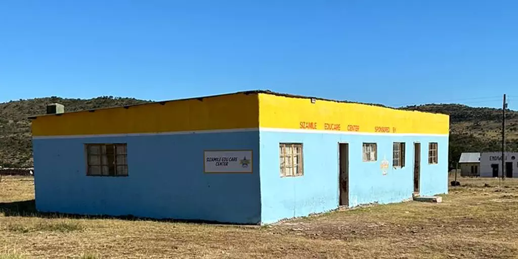 The modest building of the Sizamile Educare creche