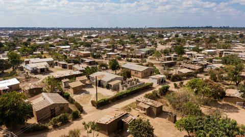 Blick auf die Stadt Kabwe in Sambia
