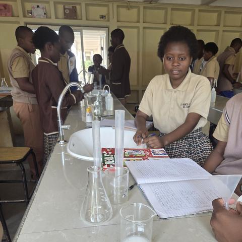Chemie-Unterricht an der Ekuphumleni-Sekundarschule in Sambia.